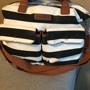 Black and white diaper bag